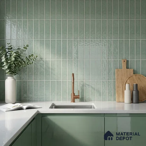 TL 03802 Aqua 300x75 mm Glossy Finish Ceramic Wall  Subway Tile - 10 mm
