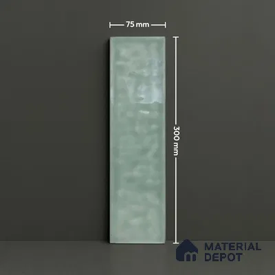 TL 03802 Aqua 300x75 mm Glossy Finish Ceramic Wall  Subway Tile - 10 mm