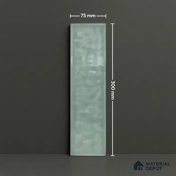 TL 03802 Aqua 300x75 mm Glossy Finish Ceramic Wall  Subway Tile - 10 mm