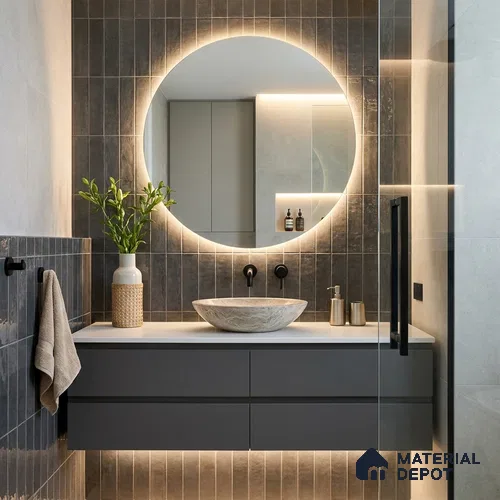 TL 03802 C Charcoal 300x75 mm Glossy Finish Ceramic Wall Subway Tile - 10 mm