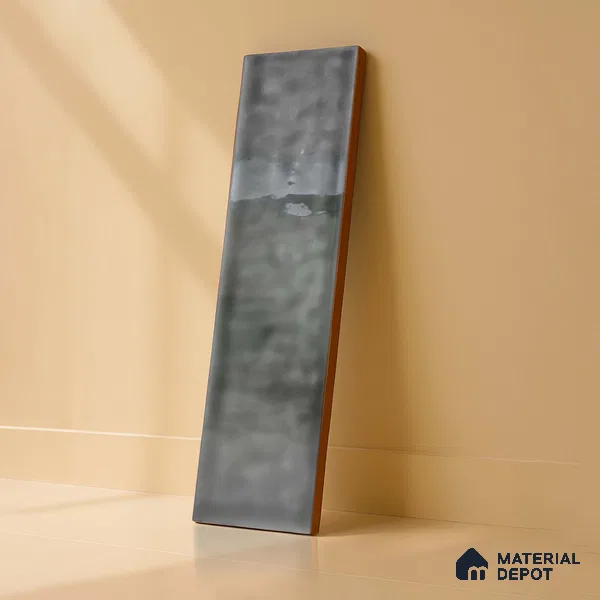 TL 03802 C Charcoal 300x75 mm Glossy Finish Ceramic Wall Subway Tile - 10 mm
