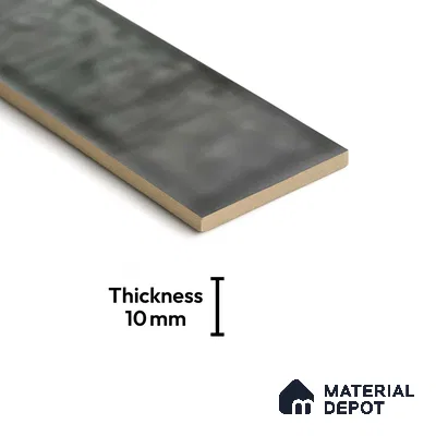 TL 03802 C Charcoal 300x75 mm Glossy Finish Ceramic Wall  Subway Tile - 10 mm