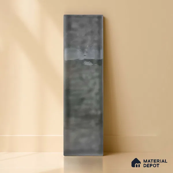 TL 03802 C Charcoal 300x75 mm Glossy Finish Ceramic Wall Subway Tile - 10 mm