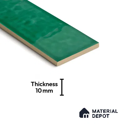 TL 03802 D Green 300x75 mm Glossy Finish Ceramic Wall  Subway Tile - 10 mm