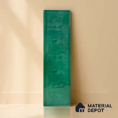 TL 03802 D Green 300x75 mm Glossy Finish Ceramic Wall  Subway Tile - 10 mm