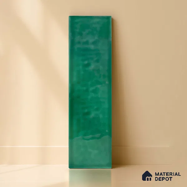 TL 03802 D Green 300x75 mm Glossy Finish Ceramic Wall  Subway Tile - 10 mm