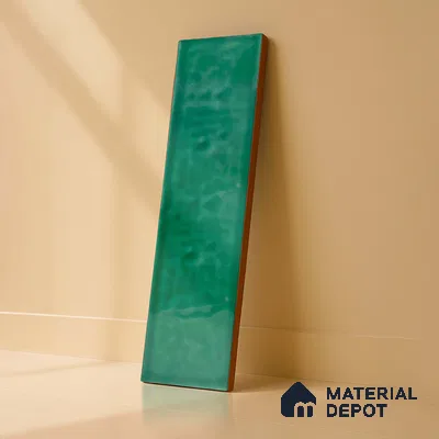 TL 03802 D Green 300x75 mm Glossy Finish Ceramic Wall  Subway Tile - 10 mm