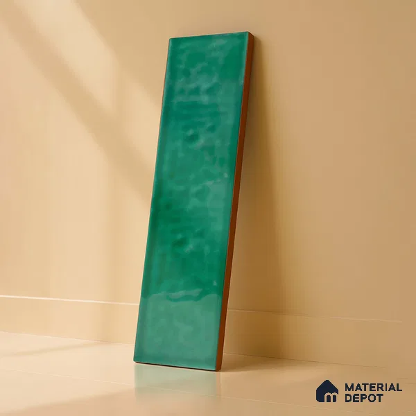 TL 03802 D Green 300x75 mm Glossy Finish Ceramic Wall  Subway Tile - 10 mm