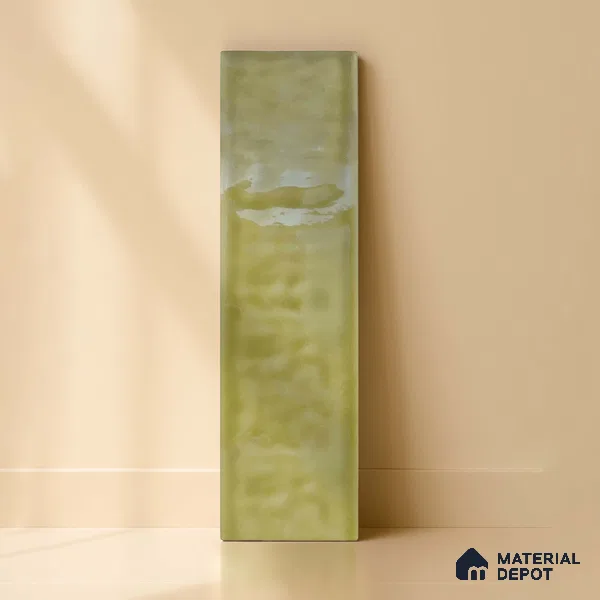 TL 03802 E Olive 300x75 mm Glossy Finish Ceramic Wall Subway Tile - 10 mm