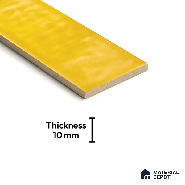 TL 03802 H Yellow 300x75 mm Glossy Finish Ceramic Wall  Subway Tile - 10 mm