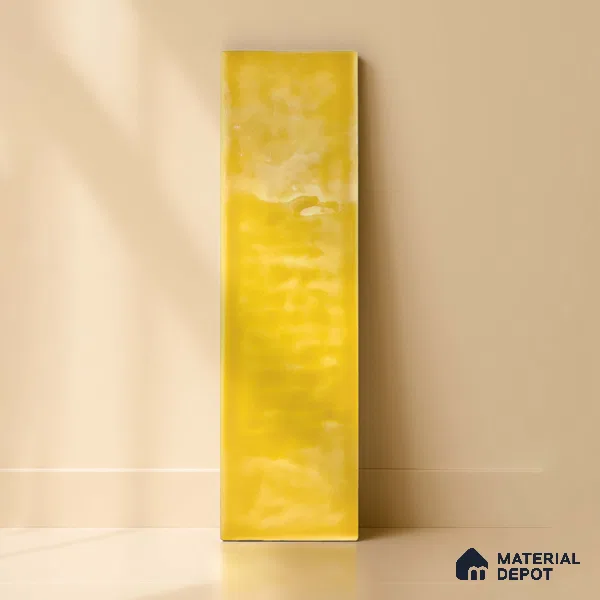 TL 03802 H Yellow 300x75 mm Glossy Finish Ceramic Wall  Subway Tile - 10 mm