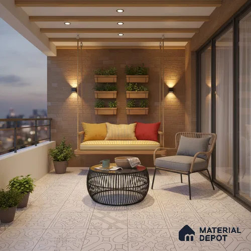 Moroccan Wall & Floor Tile TL 04163 Floriana White 2 ft x 2 ft Carving Matte Finish Vitrified Tile - 9 mm | 3 Random Design | Suitable For Kitchen, Bathroom, Dining Area | Please Expect a Slight Variation of Pattern
