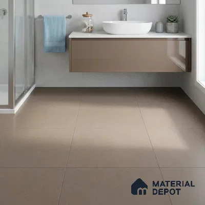 Terrazzo Floor Tile TL 04213 Timber Matte Finish 600x600 mm Full Body Vitrified Tile - 15 mm