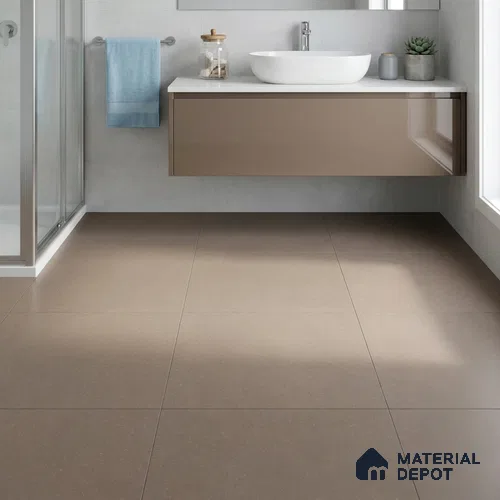 Terrazzo Floor Tile TL 04213 Timber Matte Finish 600x600 mm Full Body Vitrified Tile - 15 mm