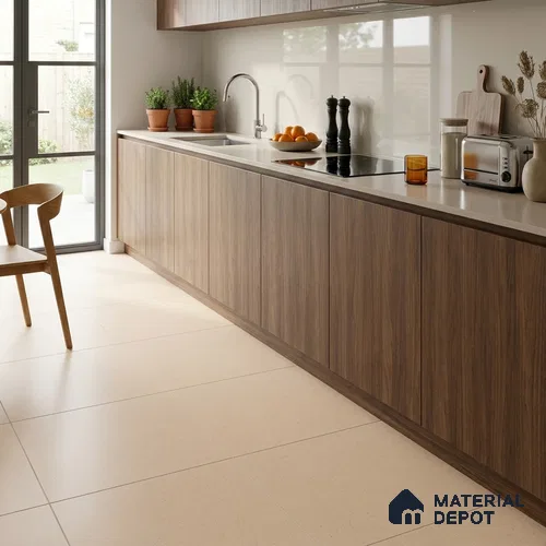 Terrazzo Floor Tile TL 04215 Silk Matte Finish 600x600 mm Full Body Vitrified Tile - 15 mm