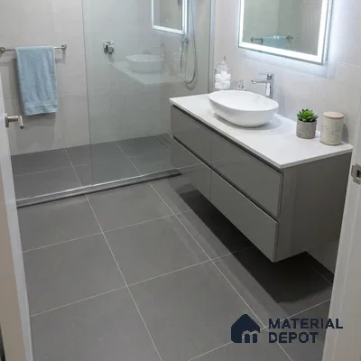 Terrazzo Floor Tile TL 04216 Metal Matte Finish 600x600 mm Full Body Vitrified Tile - 15 mm
