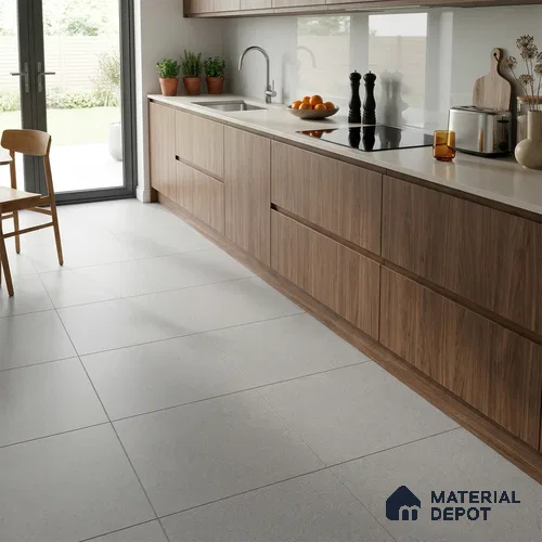 Terrazzo Floor Tile TL 04217 Frost Matte Finish 600x600 mm Full Body Vitrified Tile - 15 mm