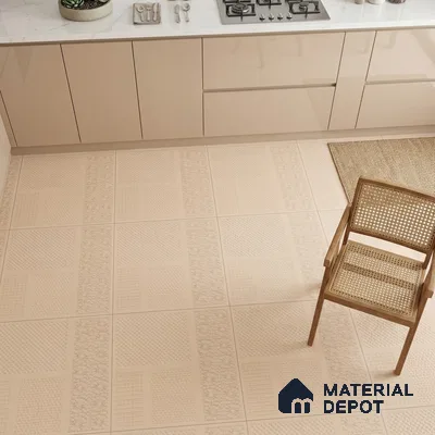 TL 04231 Linen Punch Matte Finish 600x600 mm Full Body Vitrified Wall & Floor Tile - 9 mm (Random 4)