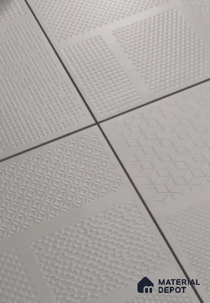 TL 04235 Cement Punch Matte Finish 600x600 mm Full Body Vitrified Wall & Floor Tile - 9 mm (Random 4)