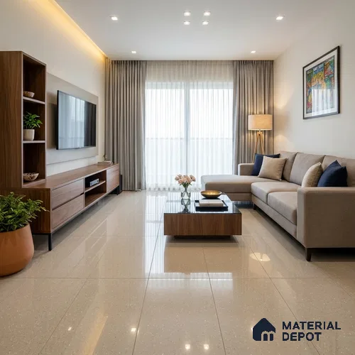 Terrazzo Wall & Floor Tile TL 04239 B Fern Glossy Finish 1200x600 mm Full Body Vitrified Tile - 9 mm