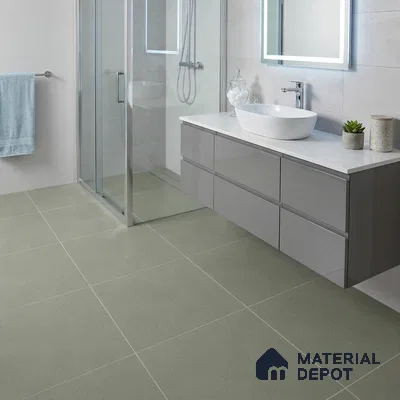 Terrazzo Floor Tile TL 04244 Verde Matte Finish 600x600 mm Full Body Vitrified Tile - 15 mm