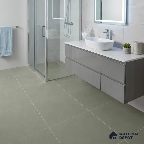 Terrazzo Floor Tile TL 04244 Verde Matte Finish 600x600 mm Full Body Vitrified Tile - 15 mm