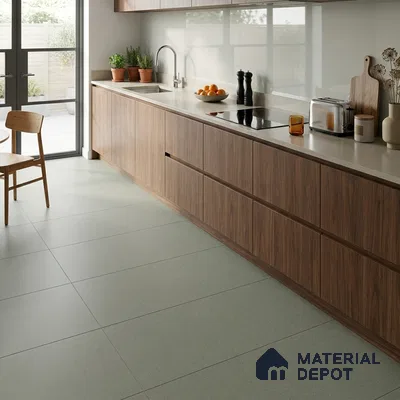 Terrazzo Floor Tile TL 04244 Verde Matte Finish 600x600 mm Full Body Vitrified Tile - 15 mm
