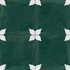 Moroccan Floor & Wall Tile TL 04354 Athangudi Green Matte Finish 1 ft x 1 ft Ceramic Tile - 9 mm | Suitable For Kitchen, Bathroom, Dining Area | Please Expect a Slight Variation of Pattern | Image 01