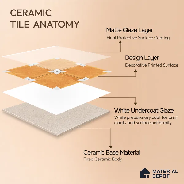 Moroccan Floor & Wall Tile TL 04354 B Athangudi Yellow Matte Finish 1 ft x 1 ft Ceramic Tile - 9 mm | Suitable For Kitchen, Bathroom, Dining Area | Please Expect a Slight Variation of Pattern