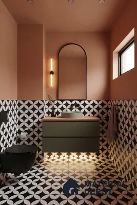 Moroccan Floor & Wall Tile TL 04358 Monochrome Star 1 ft x 1 ft Matte Finish Ceramic Tile - 9 mm | Suitable For Kitchen, Bathroom, Dining Area | Please Expect a Slight Variation of Pattern