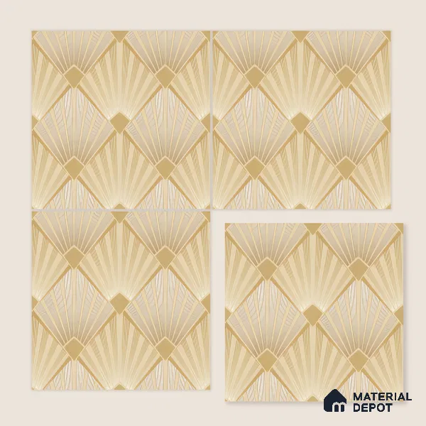 Moroccan Floor & Wall Tile TL 04372 Rice Husk 1 ft x 1 ft Matte Finish Ceramic Tile - 9 mm | Suitable For Kitchen, Bathroom, Dining Area | Please Expect a Slight Variation of Pattern