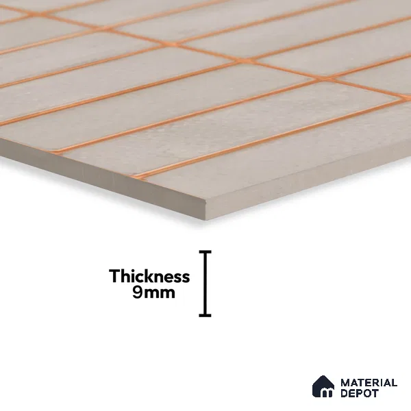 Faux Subway Wall Tile Tile TL 04392 D Blash Plain Cream 1 ft x 1 ft Matte Finish Ceramic Tile - 9 mm | Suitable For Kitchen, Bathroom, Dining Area | Please Expect a Slight Variation of Pattern