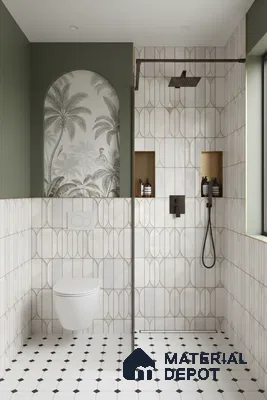 Faux Subway Wall Tile TL 04394 D Fenix White Matte Finish 1 ft x 1 ft Matte Finish Ceramic Tile - 9 mm | Suitable For Kitchen, Bathroom, Dining Area | Please Expect a Slight Variation of Pattern