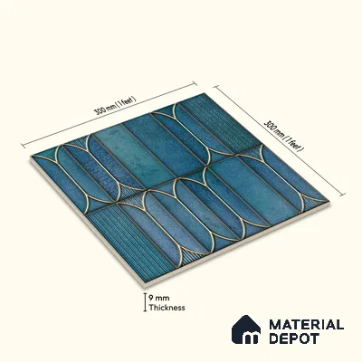 Moroccan Tile TL 04394 I Fenix 212 Decor 1 ft x 1 ft Ceramic Matte Finish - 9 mm | Suitable For Kitchen, Bathroom, Basin Area | Please Expect a Slight Variation of Pattern