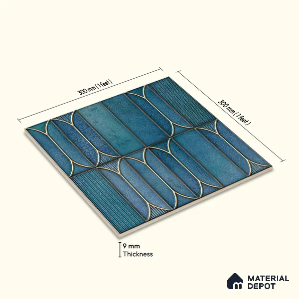 Moroccan Tile TL 04394 I Fenix 212 Decor 1 ft x 1 ft Ceramic Matte Finish - 9 mm | Suitable For Kitchen, Bathroom, Basin Area | Please Expect a Slight Variation of Pattern