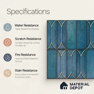 Moroccan Tile TL 04394 I Fenix 212 Decor 1 ft x 1 ft Ceramic Matte Finish - 9 mm | Suitable For Kitchen, Bathroom, Basin Area | Please Expect a Slight Variation of Pattern