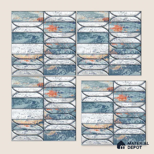 Moroccan Tile TL 04394 J Fenix 223 Decor 1 ft x 1 ft Ceramic Matte Finish - 9 mm | Suitable For Kitchen, Bathroom, Basin Area | Please Expect a Slight Variation of Pattern