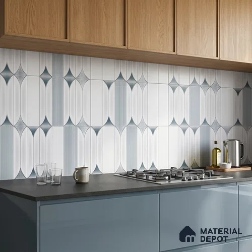 Moroccan Tile TL 04394 K Fenix 213 Decor 1 ft x 1 ft Ceramic Matte Finish - 9 mm | Suitable For Kitchen, Bathroom, Basin Area | Please Expect a Slight Variation of Pattern