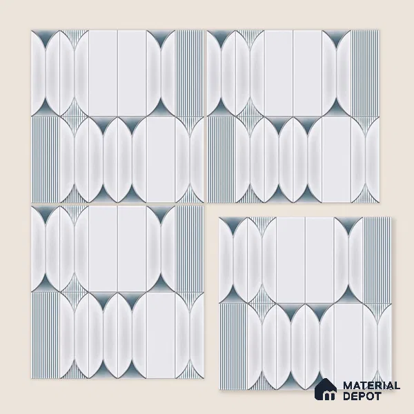 Moroccan Tile TL 04394 K Fenix 213 Decor 1 ft x 1 ft Ceramic Matte Finish - 9 mm | Suitable For Kitchen, Bathroom, Basin Area | Please Expect a Slight Variation of Pattern