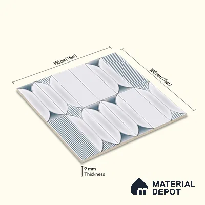Moroccan Tile TL 04394 K Fenix 213 Decor 1 ft x 1 ft Ceramic Matte Finish - 9 mm | Suitable For Kitchen, Bathroom, Basin Area | Please Expect a Slight Variation of Pattern