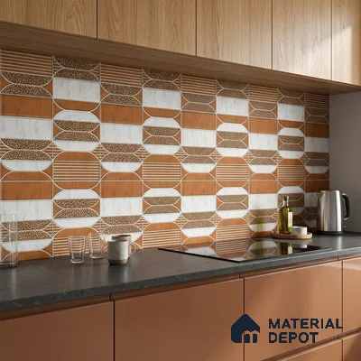 Moroccan Tile TL 04394 M Fenix 219 Decor 1 ft x 1 ft Ceramic Matte Finish - 9 mm | Suitable For Kitchen, Bathroom, Basin Area | Please Expect a Slight Variation of Pattern