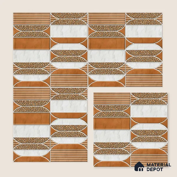Moroccan Tile TL 04394 M Fenix 219 Decor 1 ft x 1 ft Ceramic Matte Finish - 9 mm | Suitable For Kitchen, Bathroom, Basin Area | Please Expect a Slight Variation of Pattern