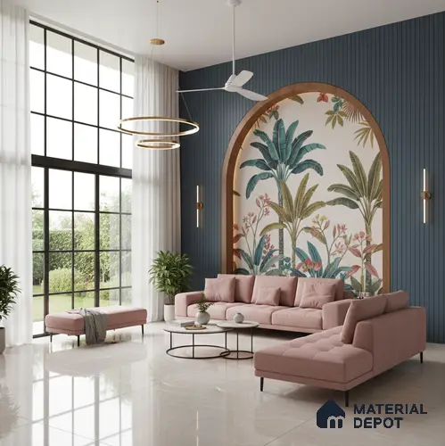 Budget Friendly Large Format Marble Floor Tile TL 04400 Terix Pearl Glossy Finish Vitrified Colorbody Tile - 15 mm | Suitable for Living Room, Bedroom, Office | Adhesive and Spacers Must be Used During Installation