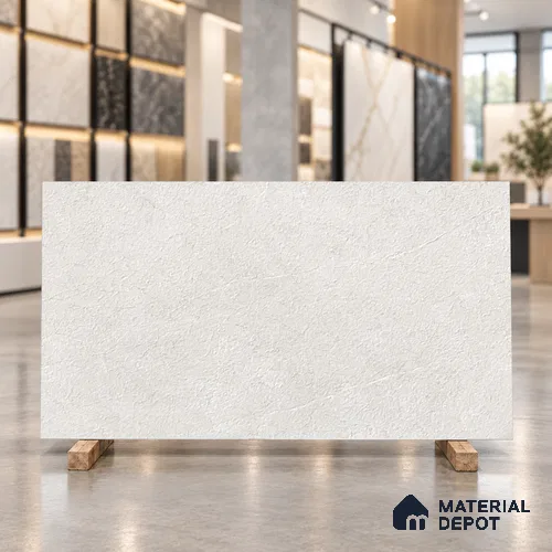 Marble Floor Tile TL 04401 F Avira Bianco 6 ft x 4 ft Glossy Finish Colorbody Vitrified Tile - 15 mm | Suitable For Living Room, Bedroom & Dining Area