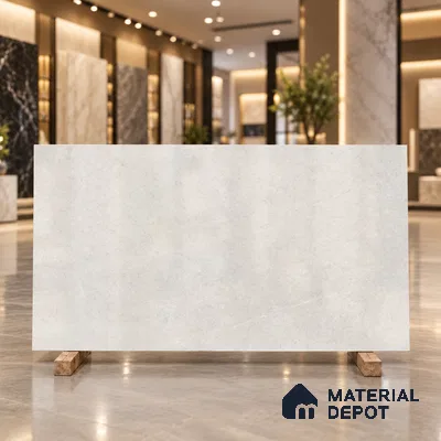 Marble Floor & Wall Tile TL 04401 G Avira Bianco 6 ft x 4 ft Pearl Finish Vitrified Tile - 9 mm | Suitable For Living Room, Bedroom & Dining Area