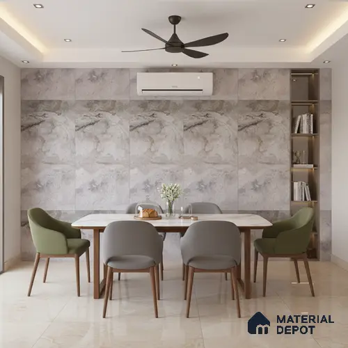 TL 04452 Dolomine Grey 4 ft x 2 ft Digital Punch Matte Finish Vitrified Tile - 9 mm