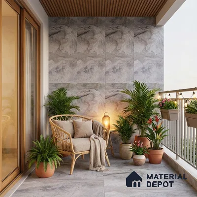 TL 04452 Dolomine Grey 4 ft x 2 ft Digital Punch Matte Finish Vitrified Tile - 9 mm (Sample)