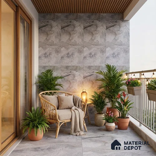 TL 04452 Dolomine Grey 4 ft x 2 ft Digital Punch Matte Finish Vitrified Tile - 9 mm
