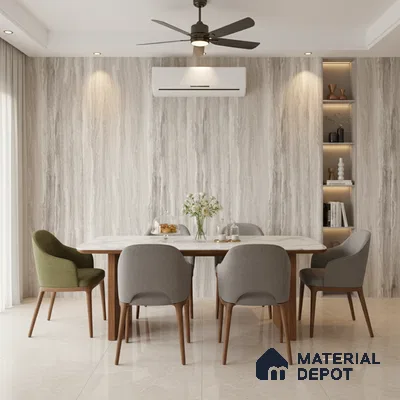TL 04461 Tivoli Grey 1200 x 600 mm Digital Punch Matte Finish Vitrified Tile - 9 mm (Sample)