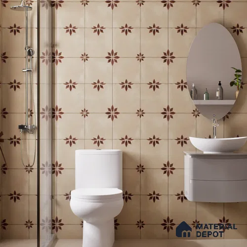 Moroccan Floor & Wall Tile TL 04662 Prime MO Corus Beige 600x600 mm Matte Finish Vitrified Tile - 9 mm | Suitable For Kitchen, Bathroom, Balcony